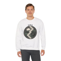 Jera Rune Harvest Field Sweatshirt - Medium Weight Cotton Blend Crewneck - Unisex White