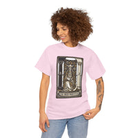 The High Priestess Tarot Card T-Shirt - Heavy Cotton Classic Fit Tee - Unisex White