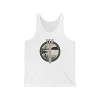Isa Rune Tree Landscape Tank Top - Soft Combed Cotton Jersey Tank - Unisex White