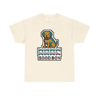 Good Boy 8-Bit Pixel Gaming Dogs T-Shirt - Heavy Cotton Classic Fit Tee - Unisex White