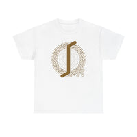 ᛇ Eihwaz Rune Yew World Tree T-Shirt - Heavy Cotton Classic Fit Tee - Unisex White