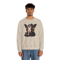 Dagaz Rune Stone Butterfly Sweatshirt - Heavy Blend Cotton Poly Crewneck - Unisex Off-White