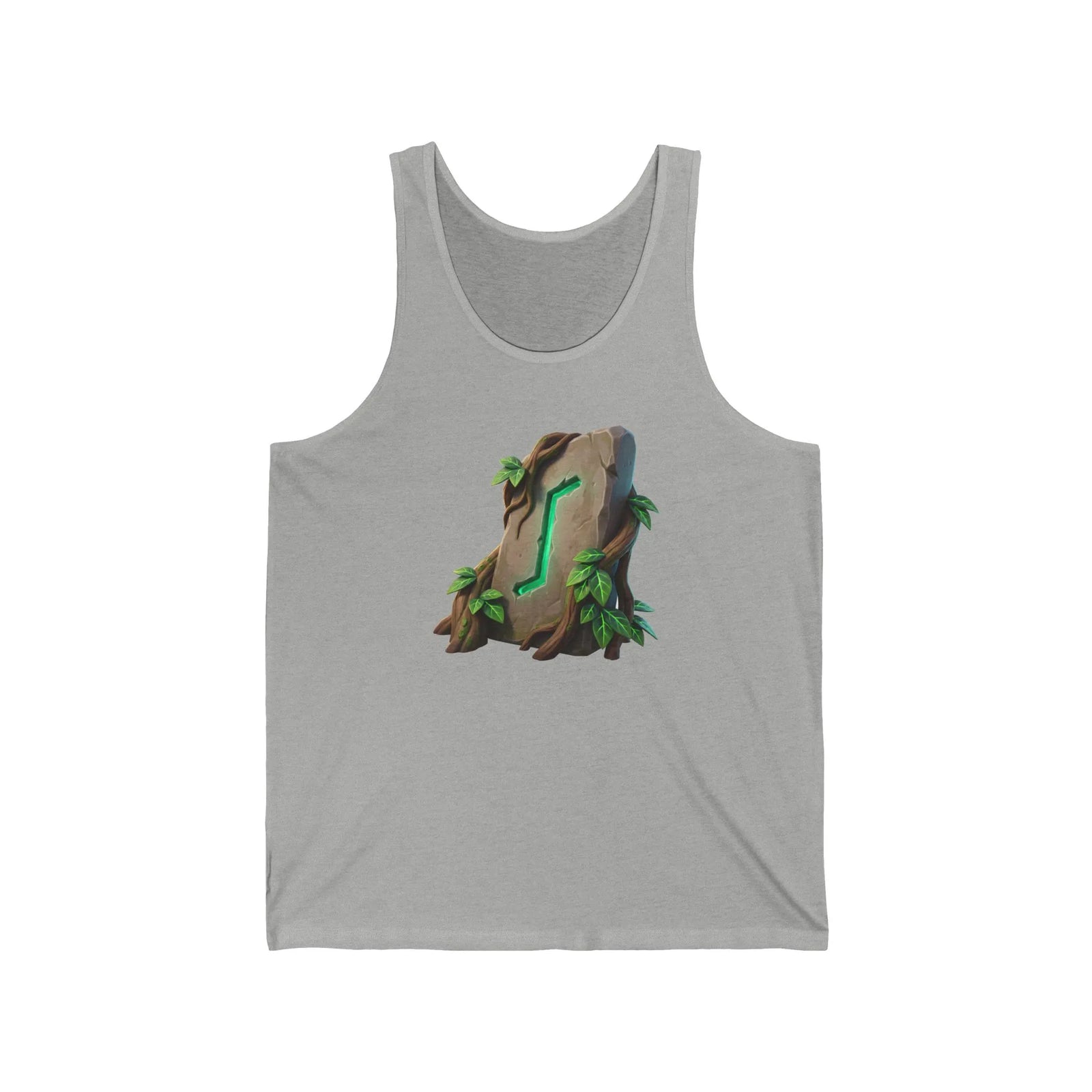 Eihwaz Yggdrasil Rune Tank Top - Soft Ring-Spun Cotton Jersey - Unisex White