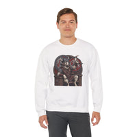 Viking Berserker Dogs Graphic Sweatshirt - Medium Weight Cotton Poly Crewneck - Unisex White