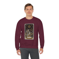 The Star Tarot Card Sweatshirt - 50/50 Cotton Polyester Crewneck - Unisex White