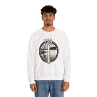 Isa Rune Ice Stillness Sweatshirt - Heavy Blend Crewneck Fleece - Unisex White