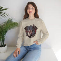 Warpaint Viking Berserker Dog Sweatshirt - Durable Cotton Blend Fleece Crew - Unisex White