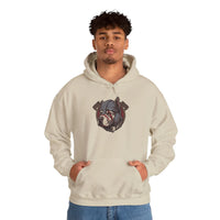 Viking Berserker Dogs Warpaint Hoodie - Medium-Heavy Cotton Blend Fleece - Unisex Sport Grey