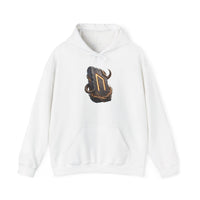 Uruz Runic Symbol Hoodie - Heavy Blend Fleece Pullover - Unisex Off White