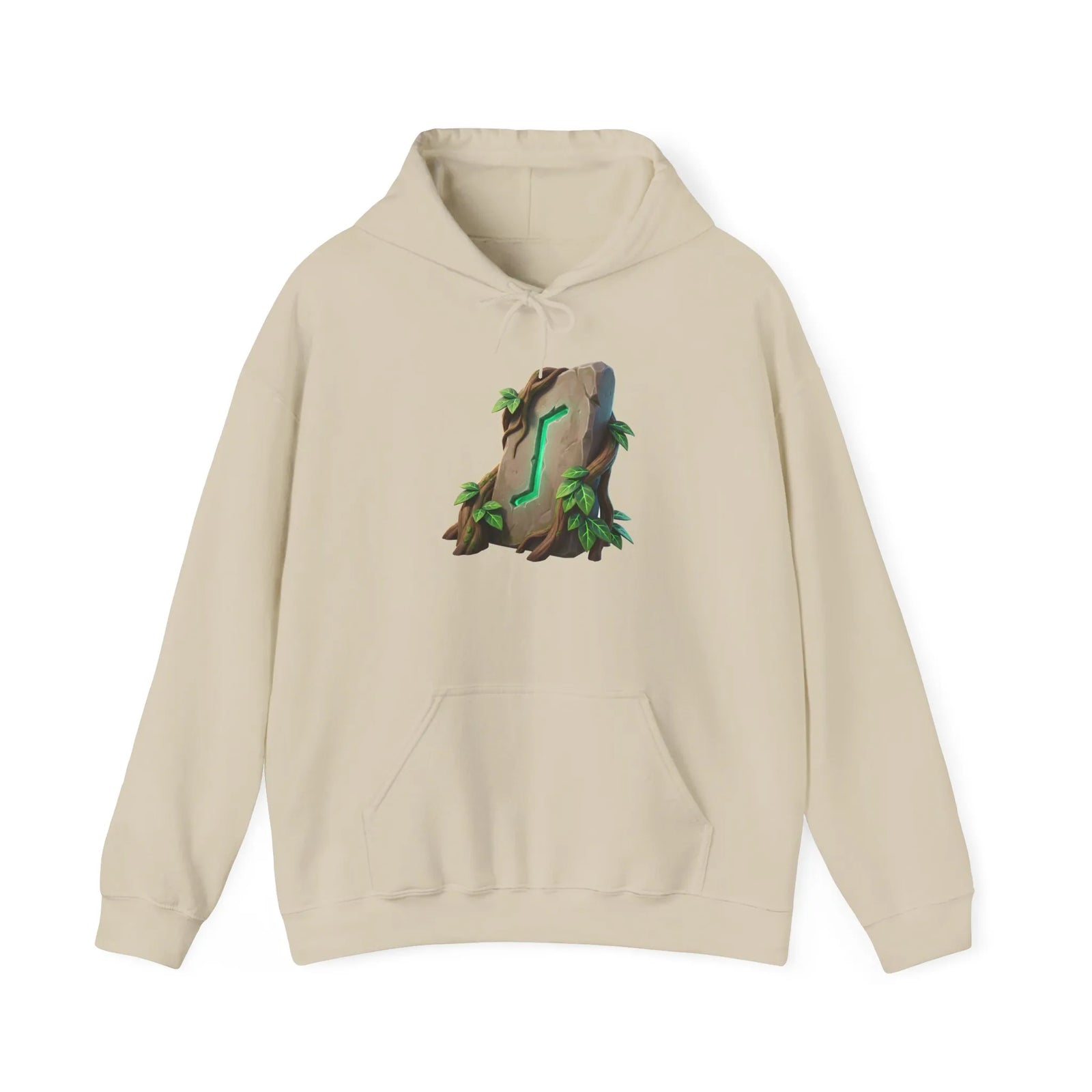 Eihwaz Rune Yggdrasil Tree Hoodie - Cozy Fleece Cotton Blend Pullover - Unisex White S-5XL