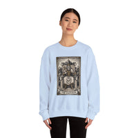The Emperor Tarot Card Sweatshirt - Soft Durable Fleece Crewneck - Unisex White
