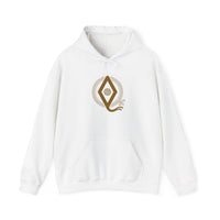 Ingwaz Rune Symbol Hoodie - Heavy Blend Fleece Pullover - Unisex Off White