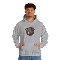 Viking Berserker Dogs Warpaint Hoodie - Medium-Heavy Cotton Blend Fleece - Unisex Sport Grey