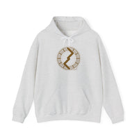 Jera Rune Harvest Symbol Hoodie - Soft Midweight Fleece Pullover - Unisex Off-White