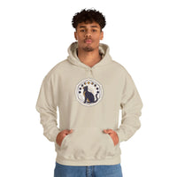 Moon Phases Sacred Geometry Cat Hoodie - Soft Fleece Pullover - Unisex White