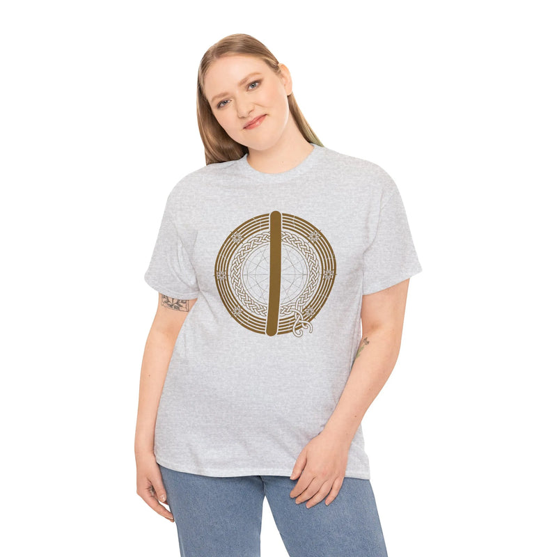 Isa Rune Graphic T-Shirt - Heavyweight Cotton Classic Fit Tee - Unisex White