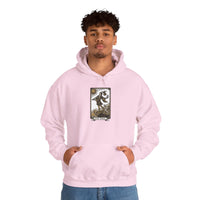 The Fool Tarot Card Hoodie - Heavy Blend Cotton Blend Pullover - Unisex White