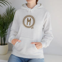 Ehwaz Divine Twins Rune Hoodie - Heavyweight Fleece Pullover - Unisex White