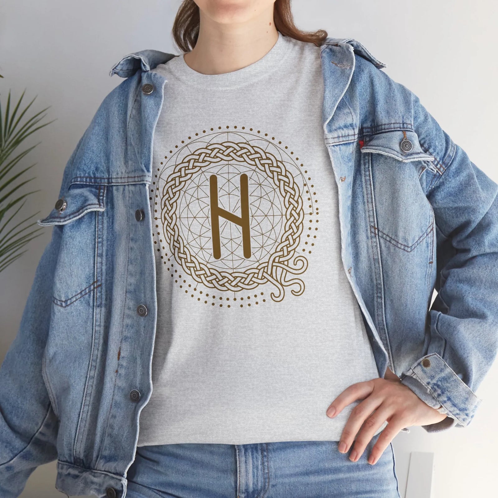 Hagalaz Rune Crushing Change T-Shirt - Heavy Cotton Relaxed Fit Tee - Unisex White