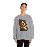 Ingwaz Rune Sacred Seed Sweatshirt - Classic Fit Heavy Blend Crewneck - Unisex White
