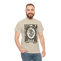The World Tarot Card Graphic T-Shirt - Heavy Cotton Classic Fit Tee - Unisex White