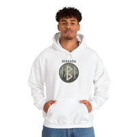 Berkana Earth Mother Rune Hoodie - Classic Fit Fleece Pullover - Unisex White