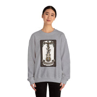 The Hanged Man Tarot Card Sweatshirt - Soft Fleece Classic Fit Crewneck - Unisex Off White