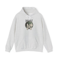 Dagaz Rune Threshold Graphic Hoodie - Soft Cotton Blend Pullover - Unisex White