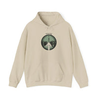 Tiwaz Rune Justice Symbol Hoodie - Heavy Blend Cotton-Poly Fleece Pullover - Unisex Off White
