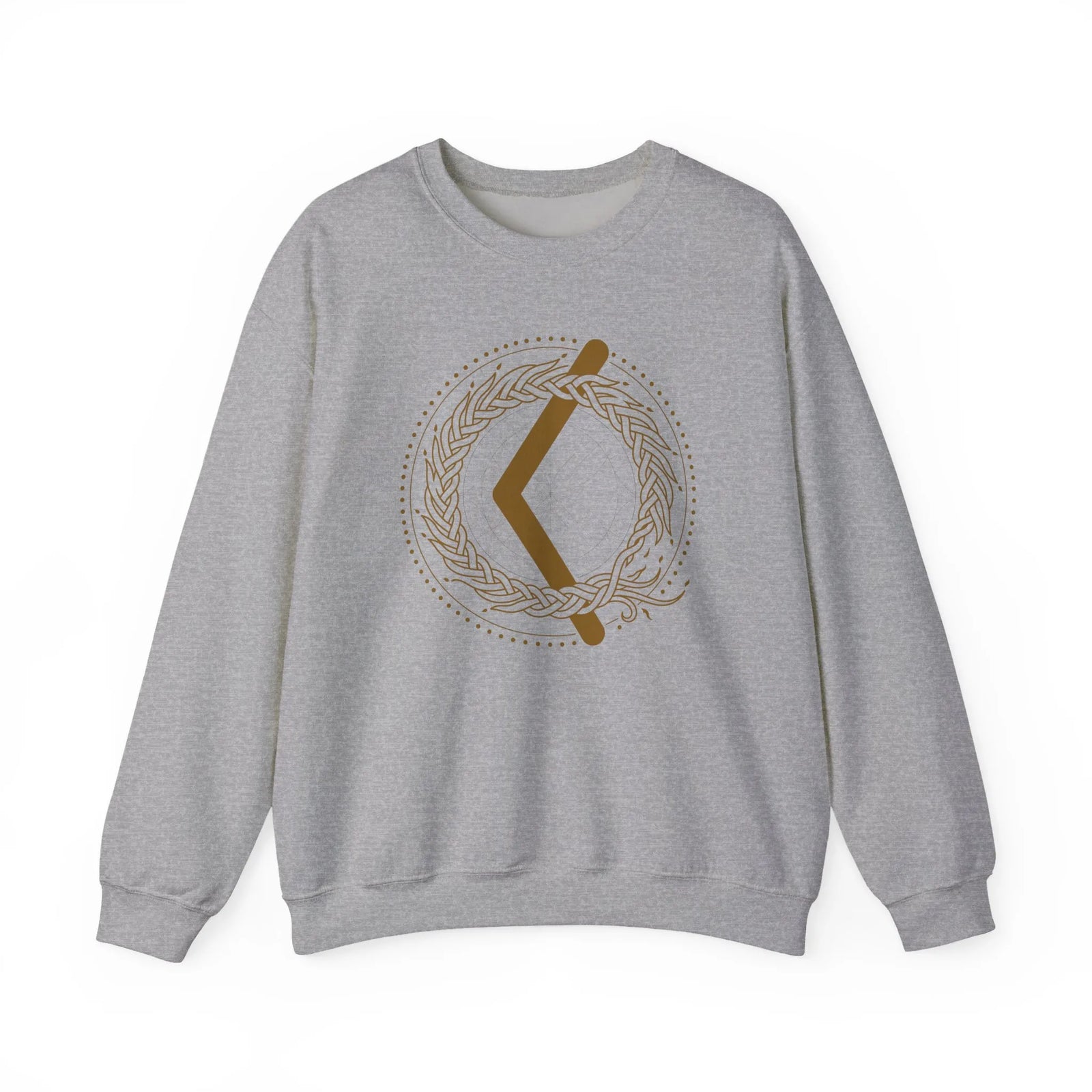 Kenaz Rune Creative Fire Sweatshirt - Heavy Cotton Blend Crewneck - Unisex Off White