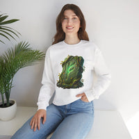 Fehu Wealth Rune Sweatshirt - Heavy Blend Fleece Crewneck - Unisex White