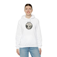 Raido Rune Journey Symbol Hoodie - Soft Cotton Blend Pullover - Unisex White