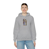 Bastet Egyptian Cat Pharaoh Hoodie - Soft Heavy Blend Fleece Pullover - Unisex White