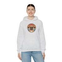 French Bulldog Sunset Aviator Hoodie - Soft Cotton Blend Fleece Pullover - Unisex White