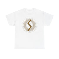 Sowulo Rune Sun Guidance T-Shirt - Heavy Cotton Classic Fit Tee - Unisex White