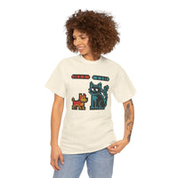 8-Bit Pixel Gaming Dogs Boss Fight T-Shirt - Heavyweight 100% Cotton Classic Fit - Unisex White