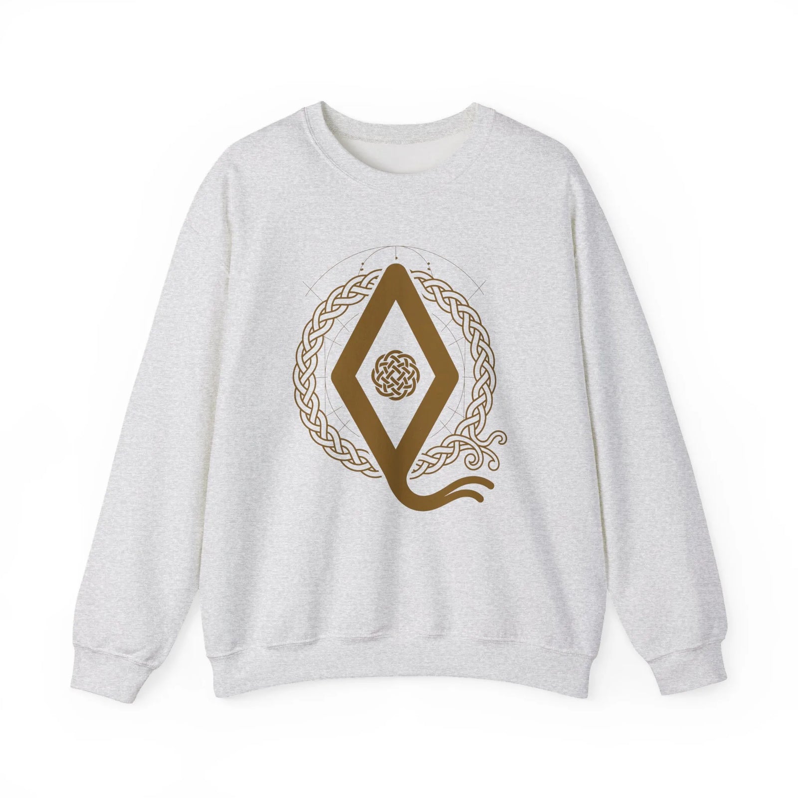 Ingwaz Rune Seed Potential Sweatshirt - Classic Fit Cotton-Poly Crewneck - Unisex White