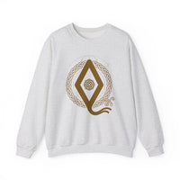 Ingwaz Rune Seed Potential Sweatshirt - Classic Fit Cotton-Poly Crewneck - Unisex White