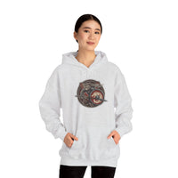 Viking Berserker Cat Shieldmaiden Hoodie - Heavy Blend Fleece Pullover - Unisex White