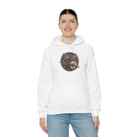 Viking Berserker Cat Shieldmaiden Hoodie - Heavy Blend Fleece Pullover - Unisex White