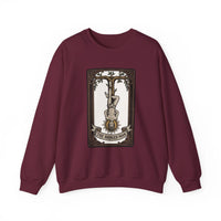 The Hanged Man Tarot Card Sweatshirt - Soft Fleece Classic Fit Crewneck - Unisex Off White