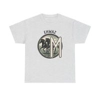 Ehwaz Rune Divine Horses T-Shirt - Heavy Cotton Classic Fit Tee - Unisex White