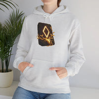 Ingwaz Runic Seed Hoodie - Warm Cotton Blend Pullover - Unisex White
