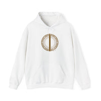 Isa Ice Stillness Rune Hoodie - Heavyweight Cotton Blend Pullover - Unisex White