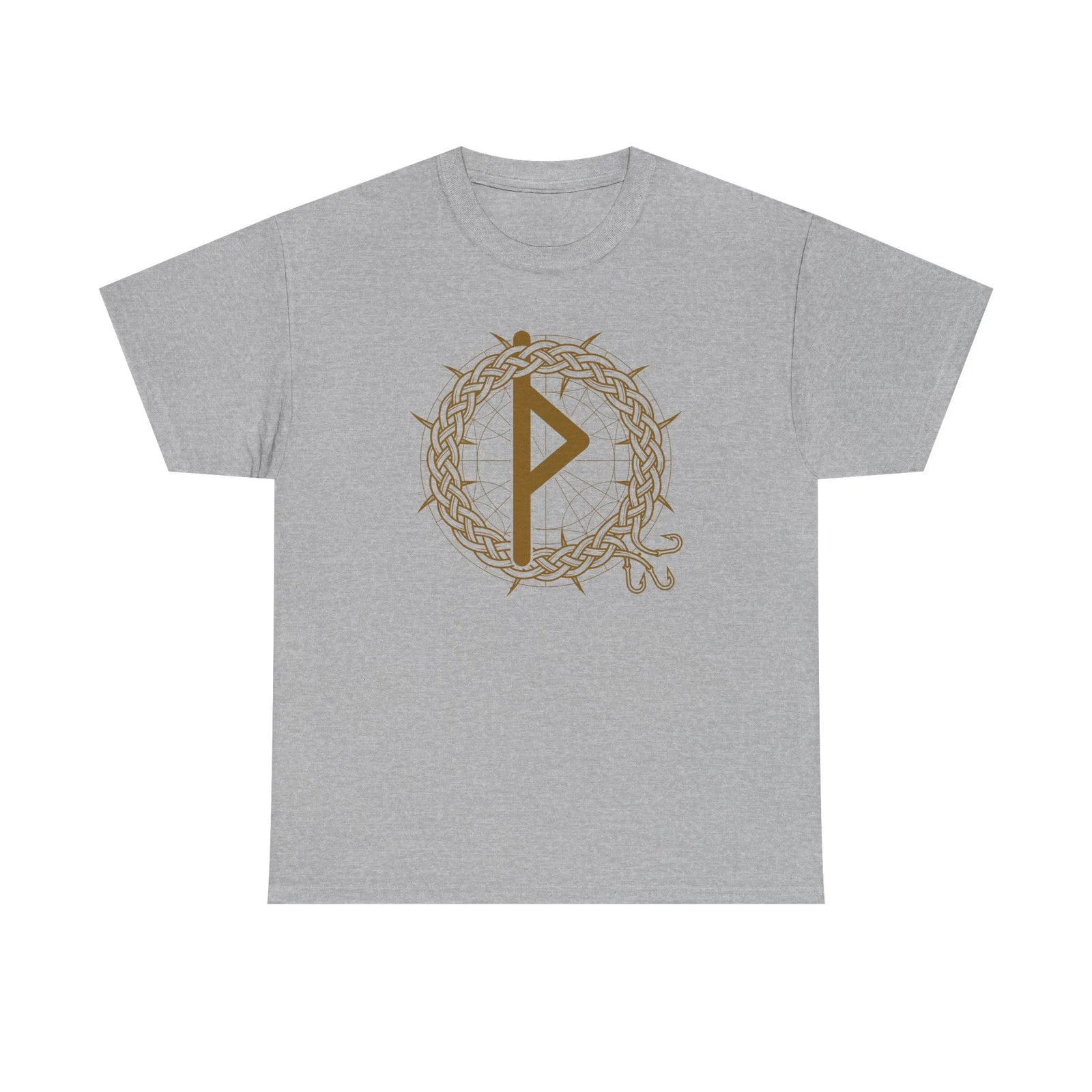 Thurisaz Rune Symbol T-Shirt - Heavy Cotton Classic Fit Tee - Unisex White