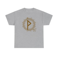 Thurisaz Rune Symbol T-Shirt - Heavy Cotton Classic Fit Tee - Unisex White