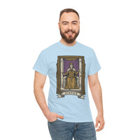 Justice Tarot Card Graphic T-Shirt - Heavy Cotton Classic Fit Tee - Unisex White