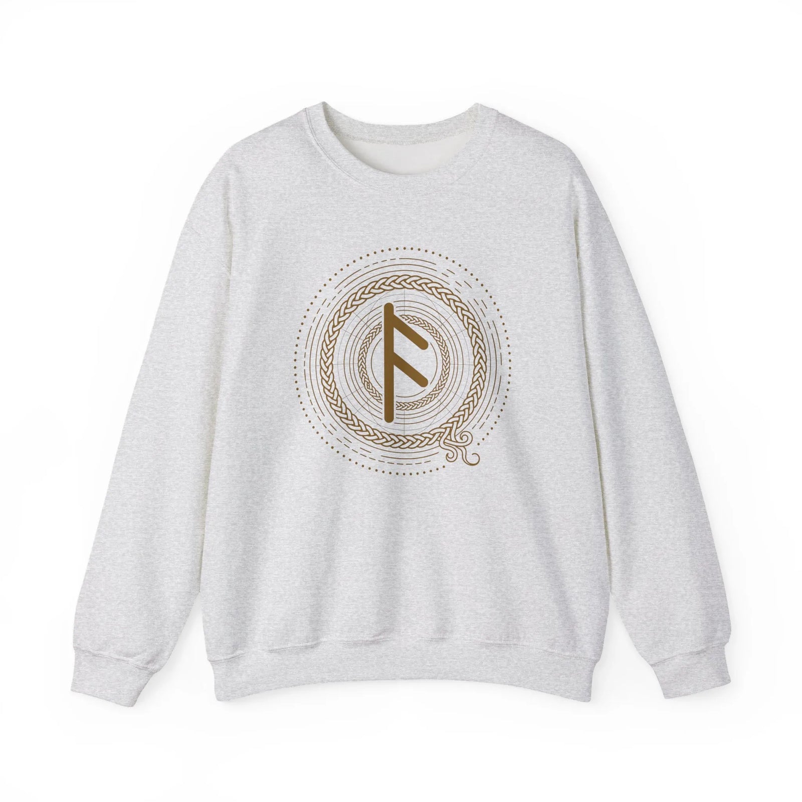 Ansuz Rune Divine Speech Sweatshirt - Heavy Blend Fleece Crewneck - Unisex White