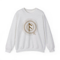 Ansuz Rune Divine Speech Sweatshirt - Heavy Blend Fleece Crewneck - Unisex White