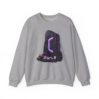 Perthro Rune Mystery Sweatshirt - Durable Cotton Poly Blend Crewneck - Unisex White